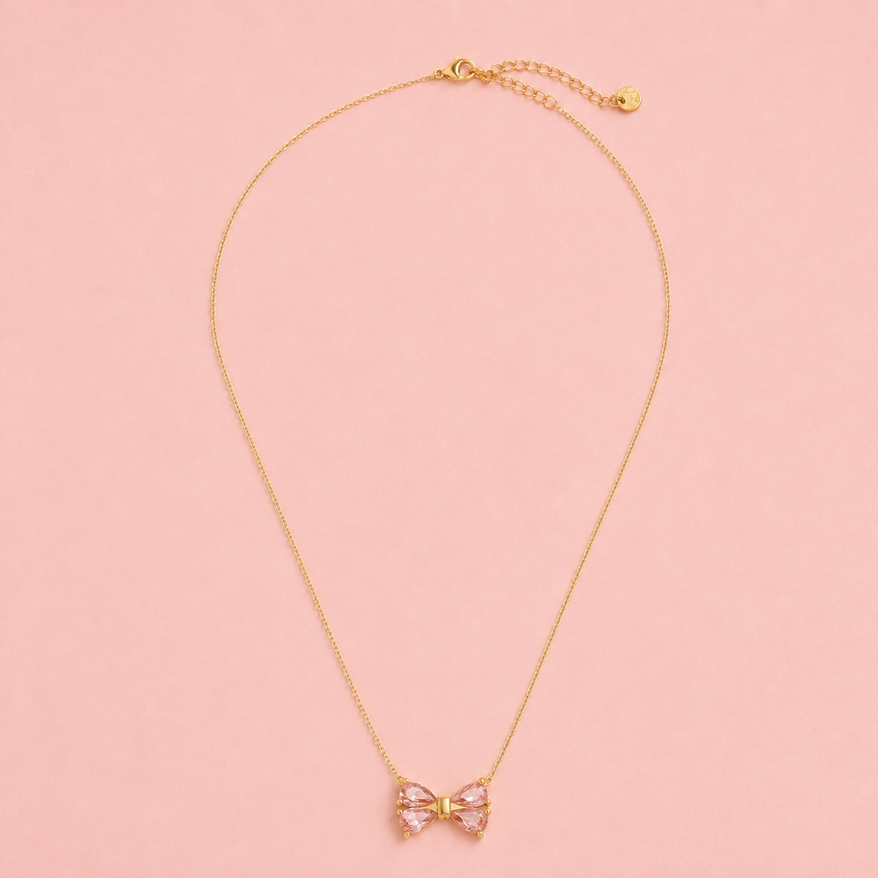 Halskette Fancy Diamond Bowtie - vergoldet, 43cm