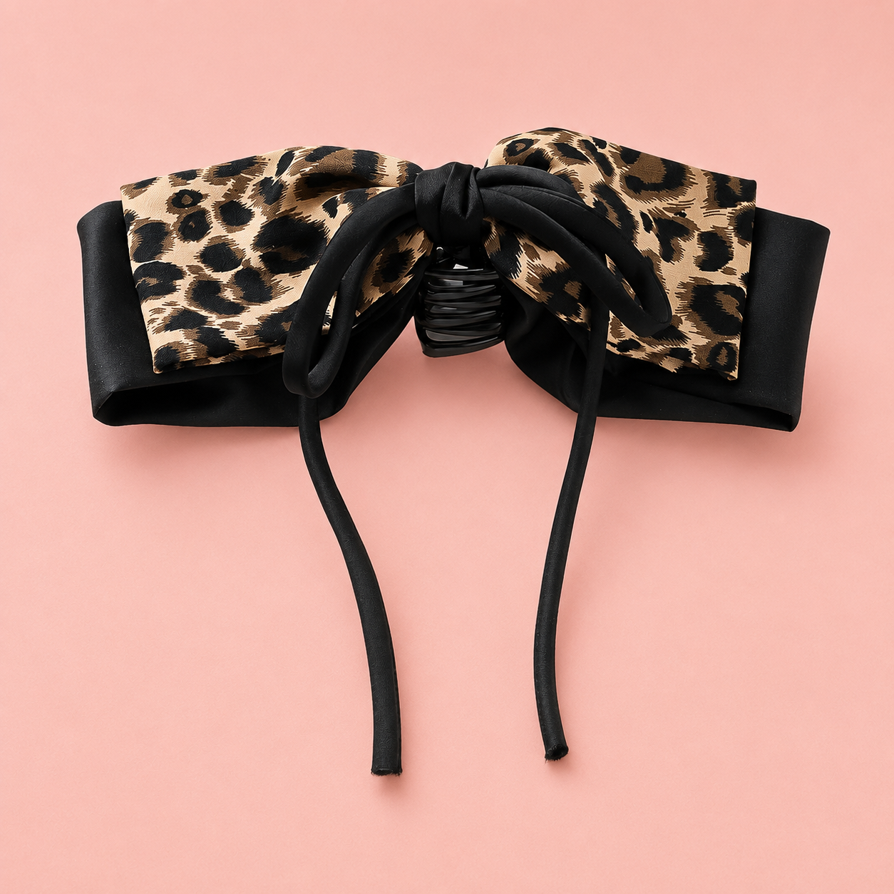 Big Leopard Print Browtie Haarklammer